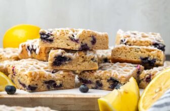 Lemon Blueberry Blondies | Cookies &...