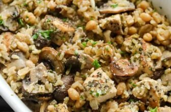 Hen and Mushroom Casserole {With Rice!}